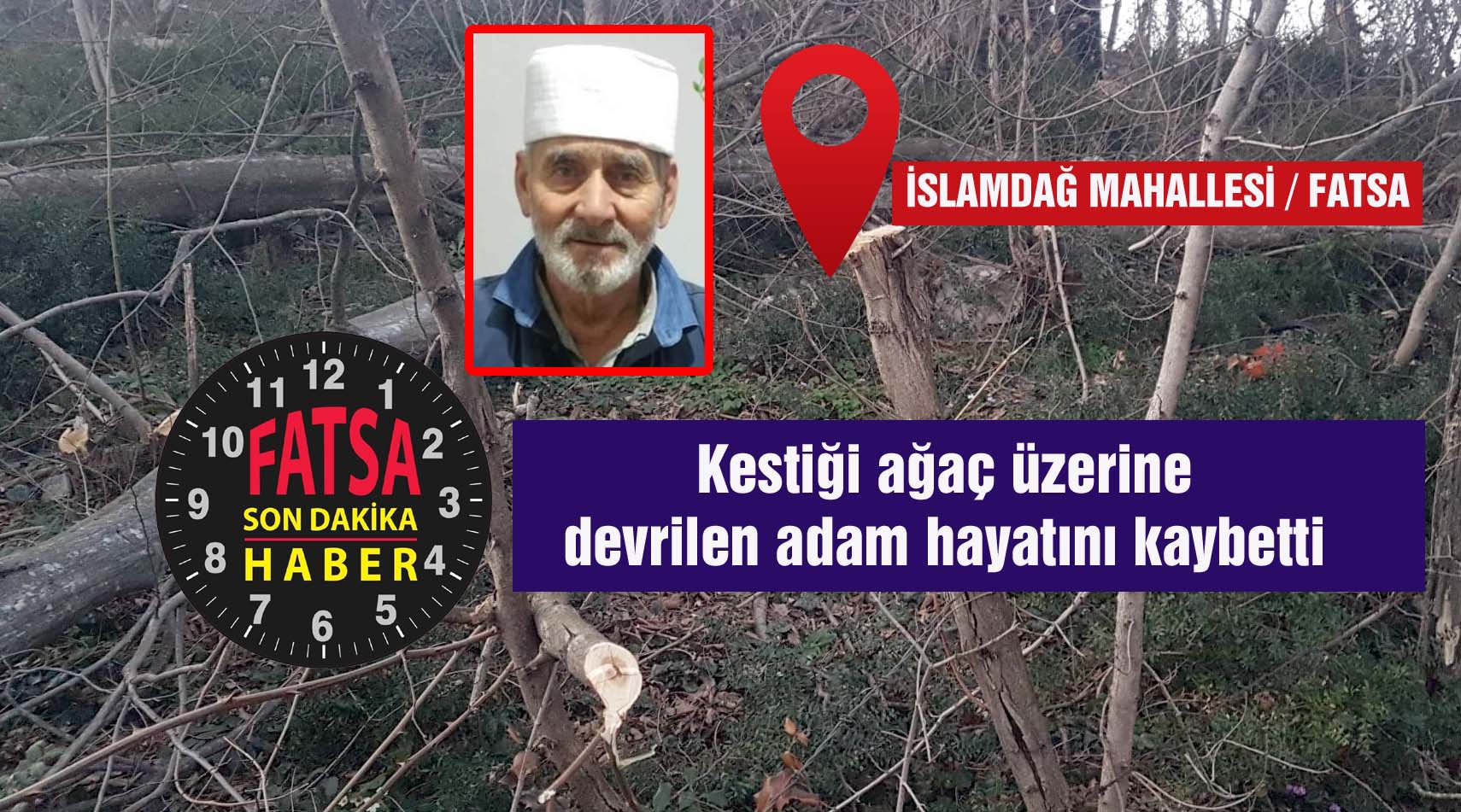 Kestiği ağacın altında kalan yaşlı adam hayatını kaybetti